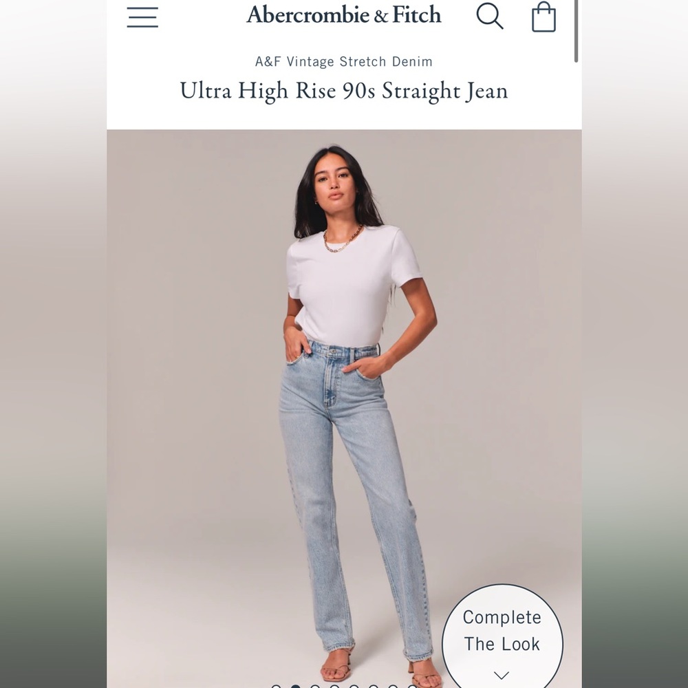 Abercrombie & Fitch: The 90s Slim Straight Ultra High Rise women’s jeans size 8L